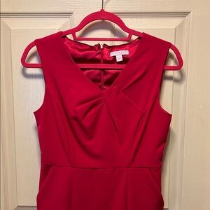 Elegant Hot Pink Sleeveless Dress